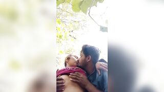 Desi boobs sucking by young lovers