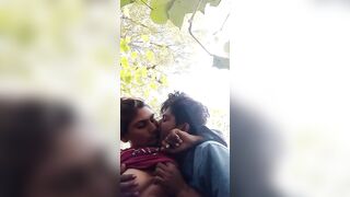 Desi boobs sucking by young lovers