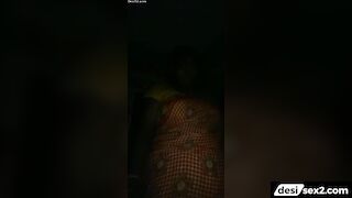 Shy girlfriend bhabhi showed boobs and chut in video call