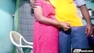 Neighbor man gets handjob, sucking and pussy from aunty ji