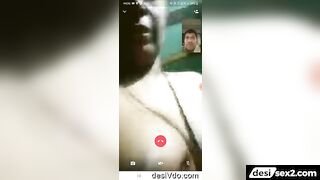 Village aunty shows boobs in video call