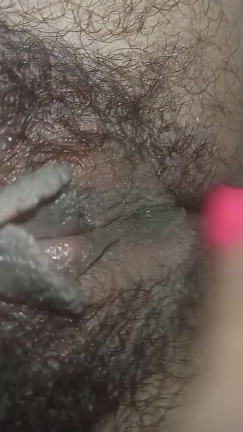Desi college girl playing with hairy pussy at home