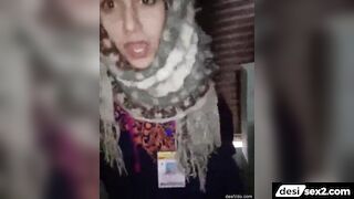 Pakistani girl sucks cock and rubs it on her pussy lips