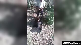 Desi college girl fucking in jungle after bunking the classes