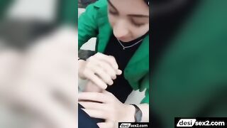Young muslim college girl sucking big cock in mms bf