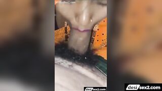 Sexy aunty in ghunghat sucks big cock