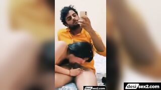 Bihari guy films a callgirl while she sucked his cock