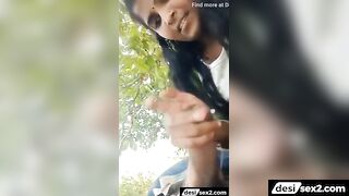 Desi malayali girl ka blowjob aur handjob ka outdoor mms