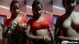 Nayi naweli dulhan ne sasural se boobs mms banaya