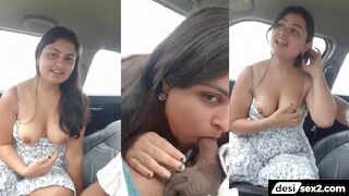 Full hot bhabhi ne car me blowjob diya lover ko